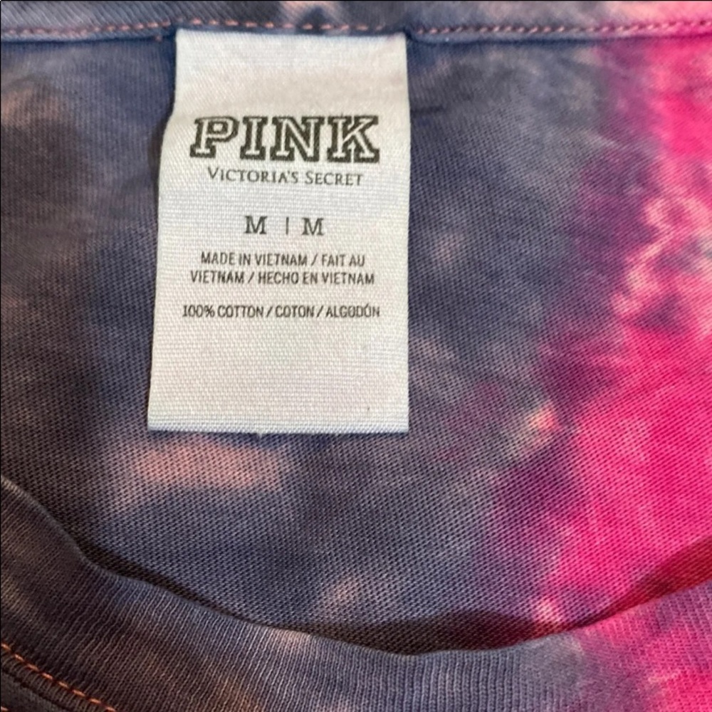 VS PINK Custom Tie Dye L/S Campus Tee - Picture 7 of 9